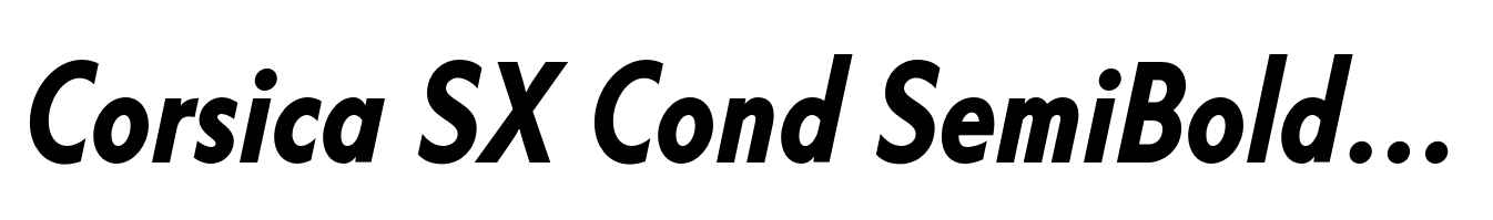 Corsica SX Cond SemiBold Italic